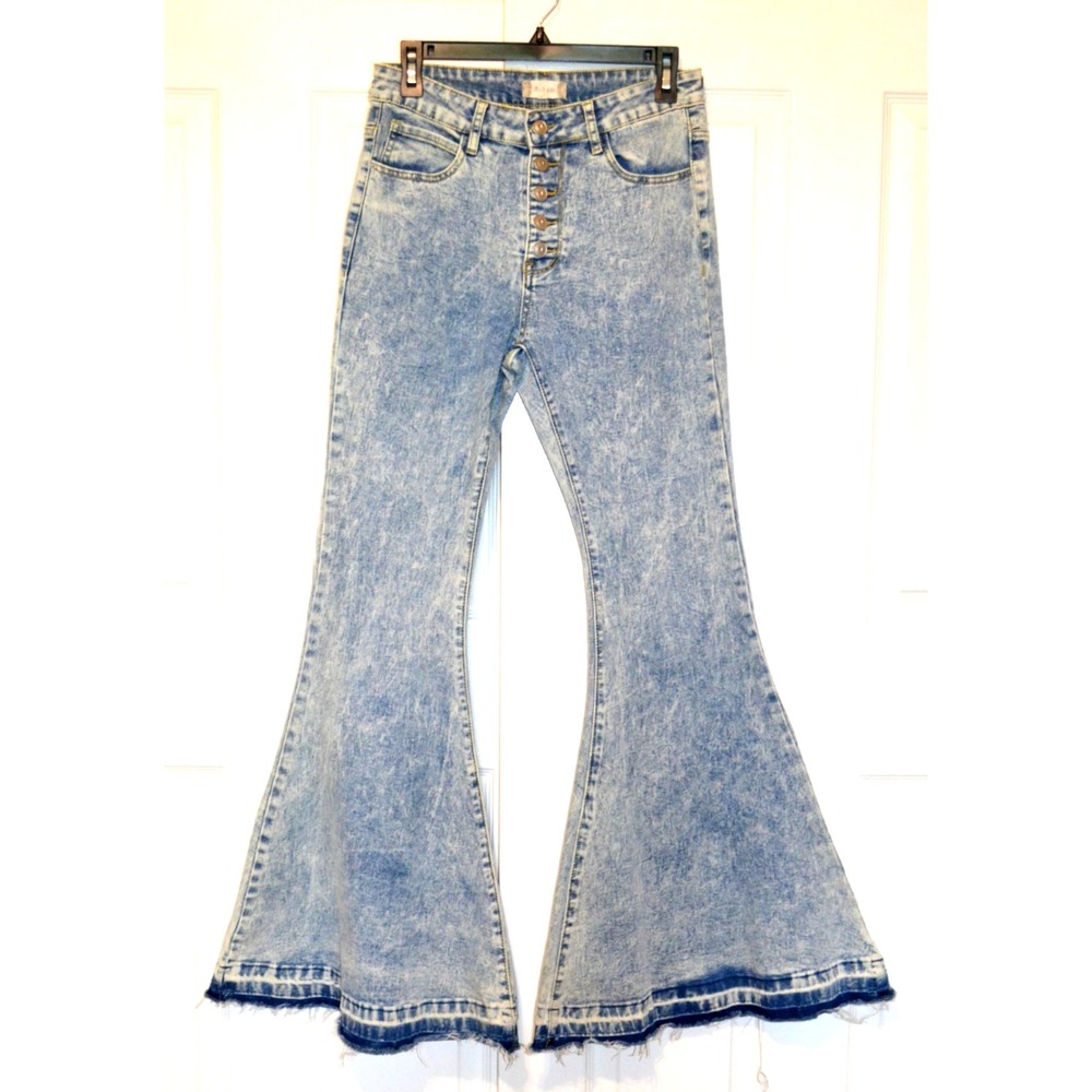 Altar'd State Super Flare Jeans Women's Small Button Fly Waist 29" Inseam 33"